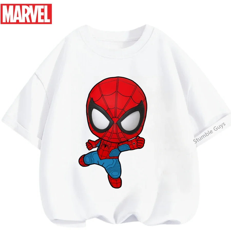 Boys Spiderman Clothes Girls Spider-Man Graphic T-Shirt Ages 3-14 Summer Marvel Kids Casual Tops