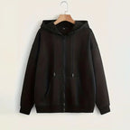 Women's Long Sleeve Zip Closure Breathable Lightweight Sweatshirts Perfect Autumn Hoodie Jackets in Casual Street Style