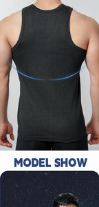1pcs Pure Cotton Men Four Seasons Vest Teenagers Simple Fit Sports Fitness T-shirt Middle-aged Casual Sleeveless Tops L-4XL