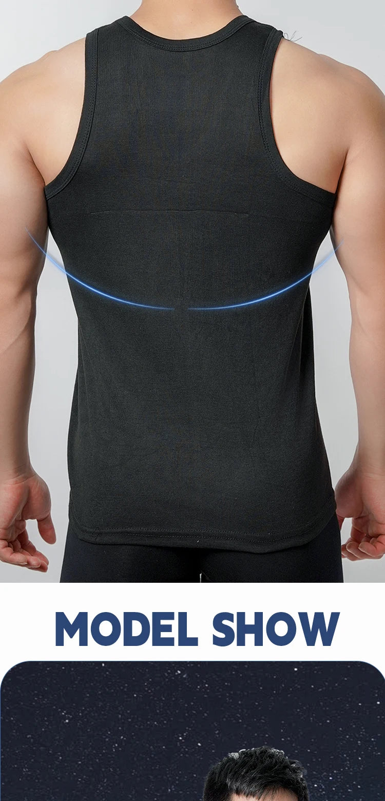 1pcs Pure Cotton Men Four Seasons Vest Teenagers Simple Fit Sports Fitness T-shirt Middle-aged Casual Sleeveless Tops L-4XL