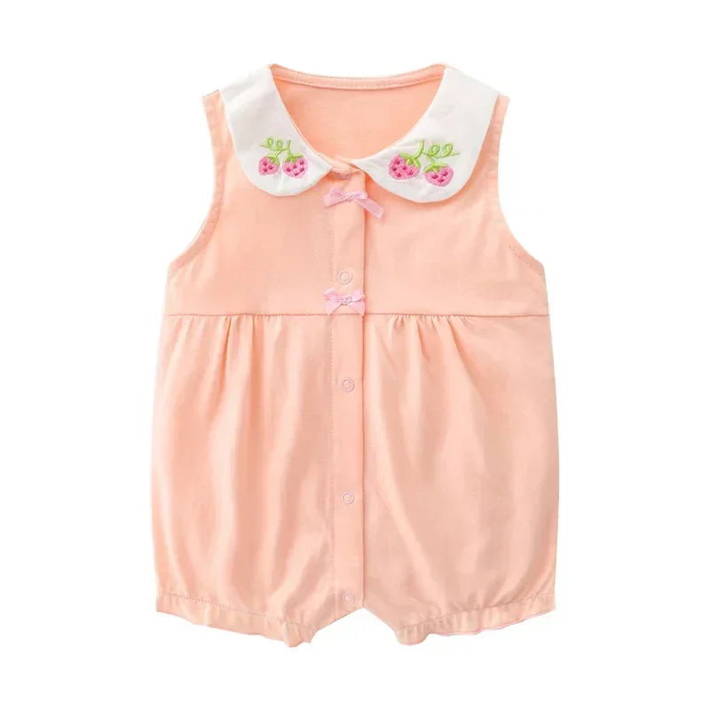 3-18 Month baby Summer clothes rompers girls overalls short Sleeve bodysuit cotton baby clothing jumpsuit newborn Girl onesies