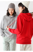 Women Hoodies 100% Cotton Spring Autumn Loose Long Sleeve Pullovers Solid Casual Ladies Outerwear Hooded Hoodie Womens Clothing