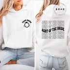 Personalized Womens Bridal Shower Print Hoodie Personalized Sweatshirt Tops Casual Pullover Hoodie Bachelorette Party Sportwear