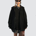 Women's Long Sleeve Zip Closure Breathable Lightweight Sweatshirts Perfect Autumn Hoodie Jackets in Casual Street Style