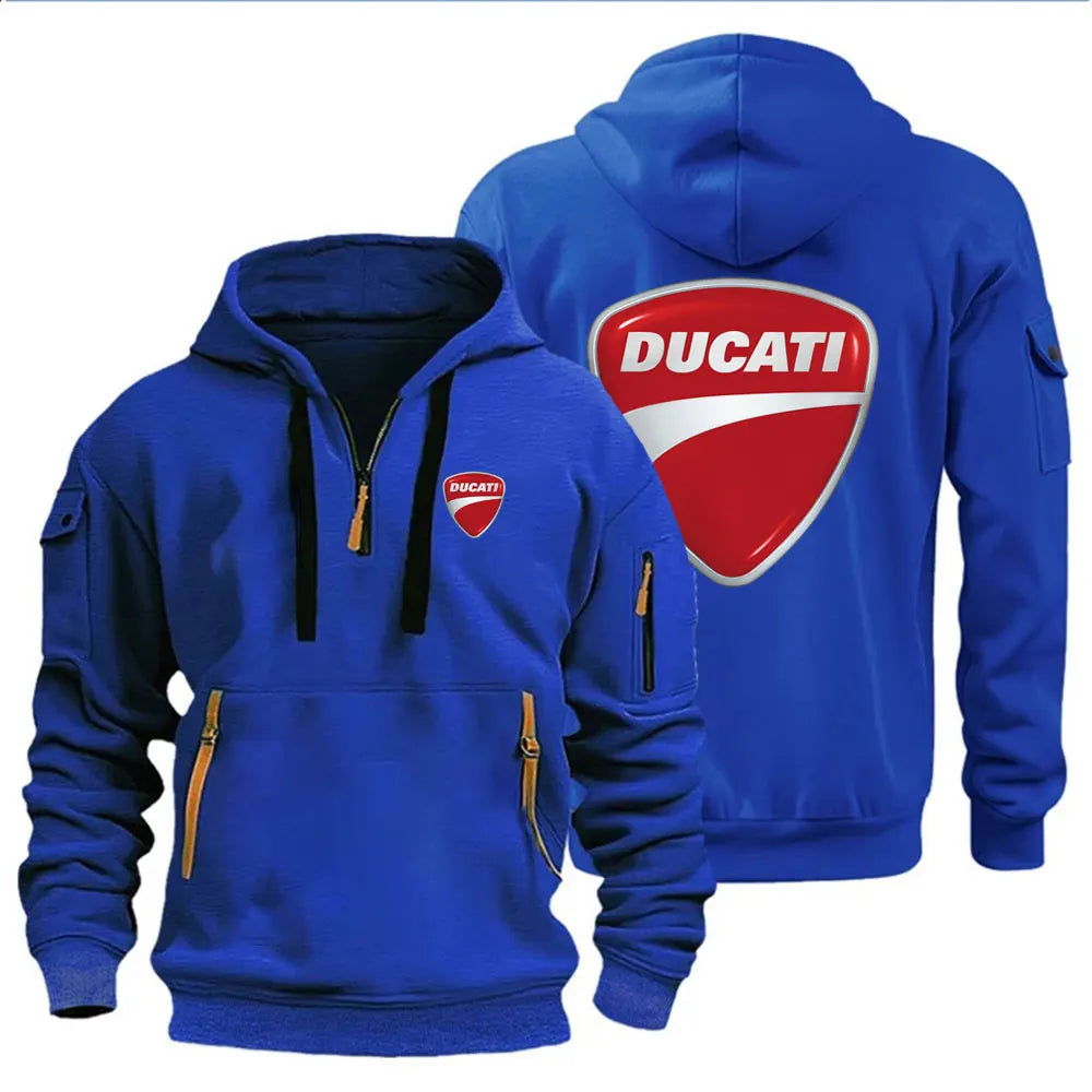 Ducati men's hooded sweatshirt spring autumn outdoor sportswear fashionable casual motorcycle enthusiasts loose men's clothing