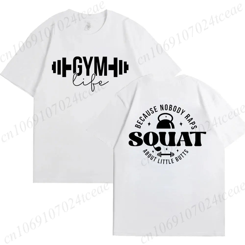Funny Gym Life T-Shirts for Women Workout Summer Short Sleeve Tees Motivational Positive Tees Cute Exercise Fitness Tops