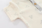 Unisex Cotton Newborn Baby Boy Clothes 3Pieces Summer 0-12M Cartoon Baby Girl Clothes Print Bodysuits Short Sleeve Bebes