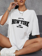 When 1968 The New York Is Young  Woman Tshirts Creativity Streettshirt Individual Casual Clothes Plus Size Aesthetic Clothes