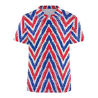 Fashion USA Flag Pattern Polo Shirt For Men 3D Print Short Sleeves T-shirt Hot Sale Street Summer Button Loose Lapel T Shirts