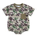 0-18M Newborn Infant Baby Boy Summer Romper Outfit Camouflage Short Sleeve Bodysuit Jumpsuit Clothes