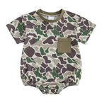 0-18M Newborn Infant Baby Boy Summer Romper Outfit Camouflage Short Sleeve Bodysuit Jumpsuit Clothes