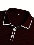 New Men's Polo Short-sleeved Shirt Solid Color For Men Business Casual And Trendy Summer New Men's Short-sleeved Polo Shirt