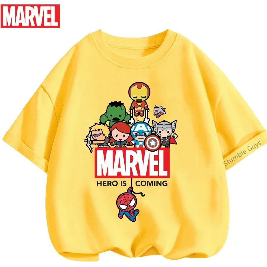 Boys Spiderman Clothes Girls Spider-Man Graphic T-Shirt Ages 3-14 Summer Marvel Kids Casual Tops