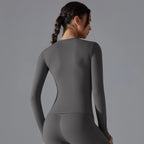 Yoga Shirts For Women Long Sleeve Winter Fitness Running Gym Clothes Workout Dry Fit Breathable High Elastic Sports Top