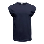 Amazon cross-border American summer new vest men's loose youth casual solid color thin shoulder T-shirt for men