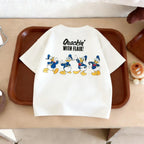 Disney Donald Duck T-shirt Summer Kids Clothing Printed Cartoon Short Sleeve Tops Popular Design Baby Boys T Shirts Crewneck