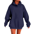 Plus Size Hoodies for Women Women's Oversized Hoodie Loose Fit Soft Fleece Pullover Hooded Sweatshirt with Pockets for Girls