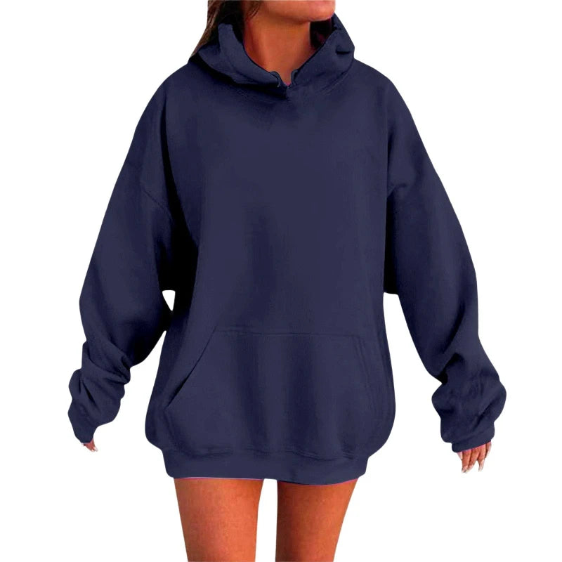 Plus Size Hoodies for Women Women's Oversized Hoodie Loose Fit Soft Fleece Pullover Hooded Sweatshirt with Pockets for Girls