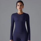 Yoga Shirts For Women Long Sleeve Winter Fitness Running Gym Clothes Workout Dry Fit Breathable High Elastic Sports Top
