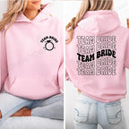 Personalized Womens Bridal Shower Print Hoodie Personalized Sweatshirt Tops Casual Pullover Hoodie Bachelorette Party Sportwear