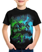 T-Shirts for Boys Short Sleeve 3D Gamepad Print Kids Summer Clothes Casual Fashion O-Neck Boys Tshirt Tops Children's Clothing