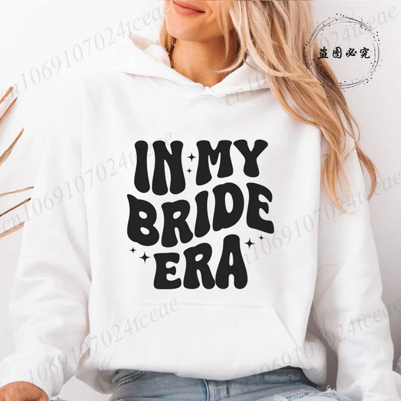 Personalized Womens Bridal Shower Print Hoodie Personalized Sweatshirt Tops Casual Pullover Hoodie Bachelorette Party Sportwear