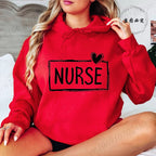 Nurse Print Women Hoodies, Casual Nurse Life Graphic Sweatshirts Tops, Nursing Student Gift, Soft Long Sleeve Hoodies for Ladies