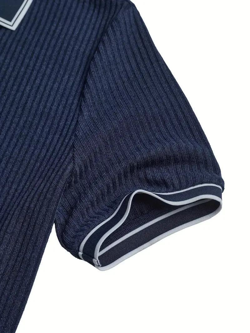 New Men's Polo Short-sleeved Shirt Solid Color For Men Business Casual And Trendy Summer New Men's Short-sleeved Polo Shirt