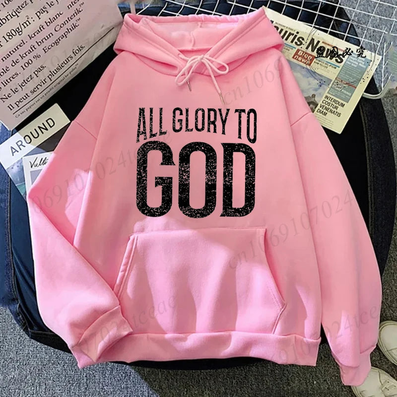 New Hoodies God Print Pullover Fashion Women Men Hoodies Long Sleeve Casual Hooded Sweatshirt Christian Shirt Design Hoody