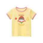 2025 Summer 2-8 Years Kids Girl Shorts Sleeve T-shirts Printed Little Girl Top Baby Girl T Shirts Children Toddler Girl Clothes