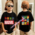 Kids Summer Cute Spider-Man Print Children's Short-Sleeved T-Shirt for Girls Boys 100% Cotton - Fashionable Short Sleeve