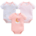 Kavkas 3 Pcs/lot Baby Boy Bodysuit 100% Cotton Lion Print 3M 6M 9M 12M Newborn Girls Clothes Summer Body Clothing