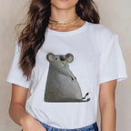 Women Cartoon Kawaii Animal Koala Print Woman Tshirt Harajuku Ropa Mujer Graphic Plus Size T-Shirt Casual Streetwear  Tees