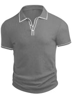 New Men's Polo Short-sleeved Shirt Solid Color For Men Business Casual And Trendy Summer New Men's Short-sleeved Polo Shirt
