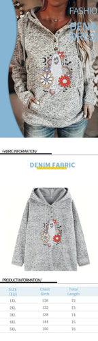 Women Plus Size Woven Autumn Hoodie