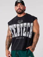 Chaozhou brand hot sales high street American retro washable old vest boys summer ins Chaozhou brand sports pure cotton sleevele