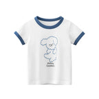 2025 Summer 2-8 Years Kids Girl Shorts Sleeve T-shirts Printed Little Girl Top Baby Girl T Shirts Children Toddler Girl Clothes