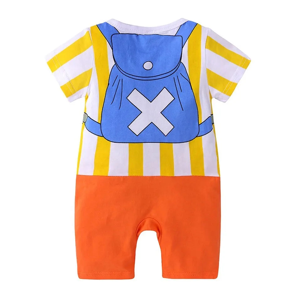 0-2 Years Baby Boy and Girl Romper Newborn Summer Short-sleeved Jumpsuit Baby Anime Cartoon Cotton Cosplay Costume