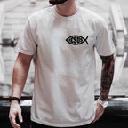 Men T Shirts Jesus Fish Christ Graphic T-Shirt for Men Women Christian Tops Short Sleeve Tees Streetwear Plus Size Y2k Clothing