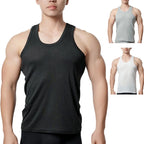 1pcs Pure Cotton Men Four Seasons Vest Teenagers Simple Fit Sports Fitness T-shirt Middle-aged Casual Sleeveless Tops L-4XL