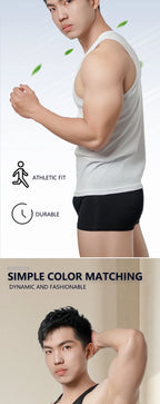 1pcs Pure Cotton Men Four Seasons Vest Teenagers Simple Fit Sports Fitness T-shirt Middle-aged Casual Sleeveless Tops L-4XL