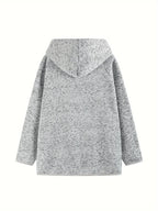 Women Plus Size Woven Autumn Hoodie