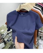 Women T Shirt Girls T-Shirt Woman Clothes Tops Cotton Tshirt Female Short Sleeve Spring Tee Sexy Y2k Top White