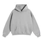 Plus Size Europe, America, Autumn and Winter Velvet Warm Thickened Retro Loose Casual Hoodie Couple Solid Color Sweater Tide