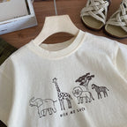 1 2 3 4 5years Kids Clothing Summer T-shirt Tops O-neck Casual Loose Baby Girl Boy Short Sleeve Tees Children's Clothes Tshirts