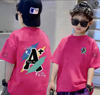 Nickelodeon Fashion children's cartoon print 100%pure cotton soft and fluffy T-shirt for medium-sized children,cute top for kids