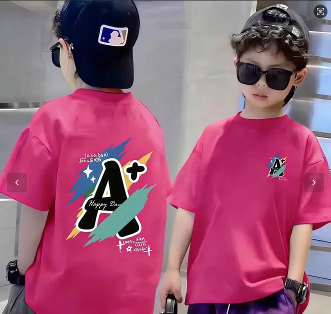 Nickelodeon Fashion children's cartoon print 100%pure cotton soft and fluffy T-shirt for medium-sized children,cute top for kids