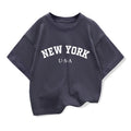 Summer Baby Boy Clothes Kid Girls Casual Tops New York Printed T-shirts Children Fashion Crew Neck Short Sleeve Top