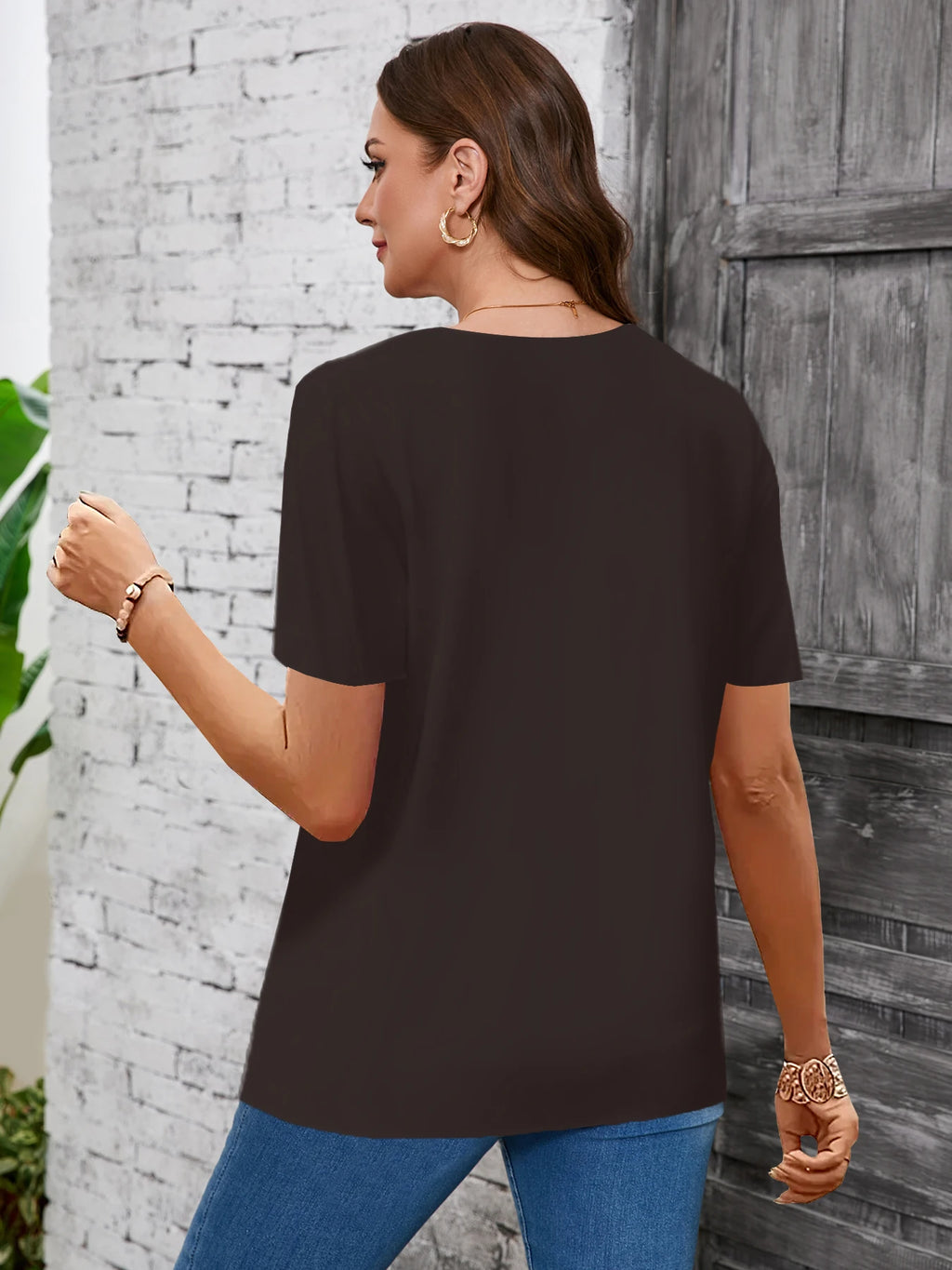 Plus Size Elegant Casual Woman T-Shirt Fashion Loose T-Shirt Woman Temperament Long sleeve T-Shirt Holiday Weekend
