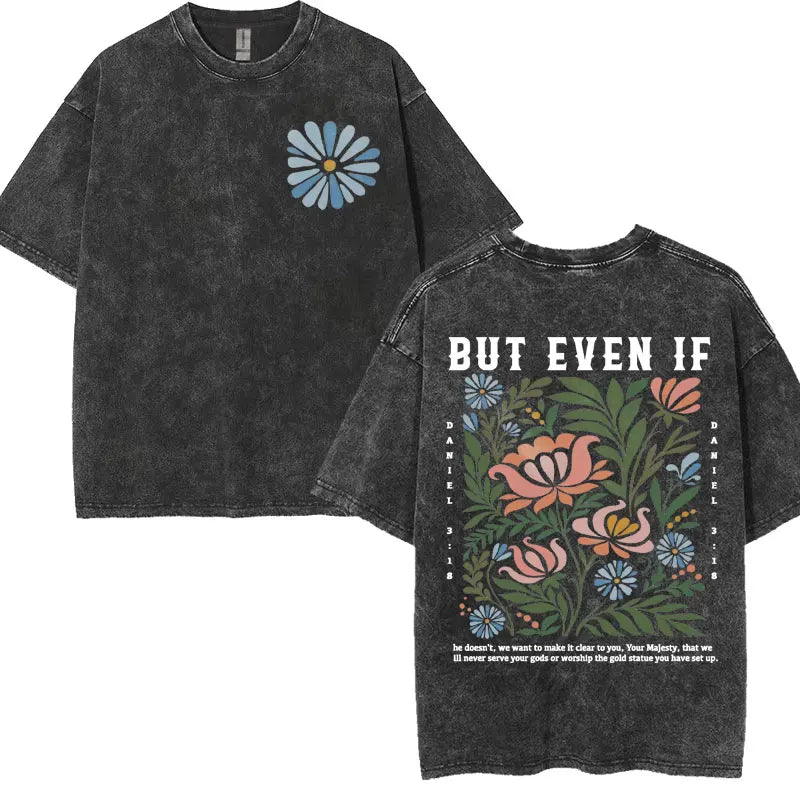 Vintage Washed Living Proof of A Loving God Print T Shirts Women Inspirational Christian Apparel T Shirt Men's Oversized T-shirt